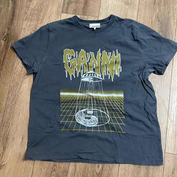 GANNI ufo/ ying yang alien t shirt - sold out everywhere - Picture 2 of 4